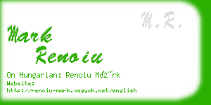 mark renoiu business card